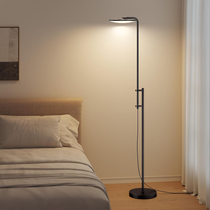 32W/3000LM Floor Lamps, Super Bright LED Standing Lamp with Remote Control, Adjustable Tall Lamp with 350°Rotating Head, Modern Dimmable Torchiere Corner Lamp for Living Room, Bedroom, Office