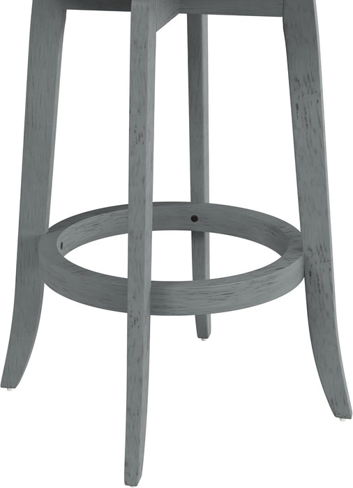 Furniture Savana Wood Bar Height Stool, 30" High, Blue Wire Brush