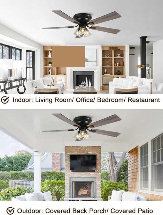 52 Inch Vintage Farmhouse Reversible Ceiling Fan