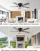52 Inch Vintage Farmhouse Reversible Ceiling Fan