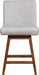 Basila Modern Farmhouse 26" Seat Height Swivel Bar Stool for Kitchen Island Counter in Brown Oak Wood with Taupe Fabric
