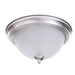 13 In. 2-Light Brushed Nickel Flush Mount