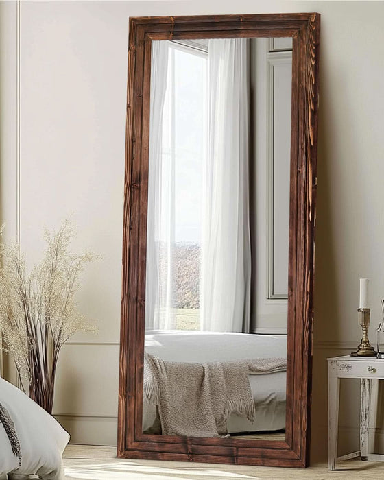 71 Inch Full Length Mirror Solid Wood