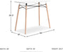 Signature Design by Ashley Jaspeni Industrial Home Office Desk, Painted White Top, Black Metal Framework, Wood, 36" W X 18" D X 29.75" H, White & Light Brown