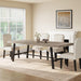 86-Inch Grey Walnut Dining Table Non-Extendable Sturdy