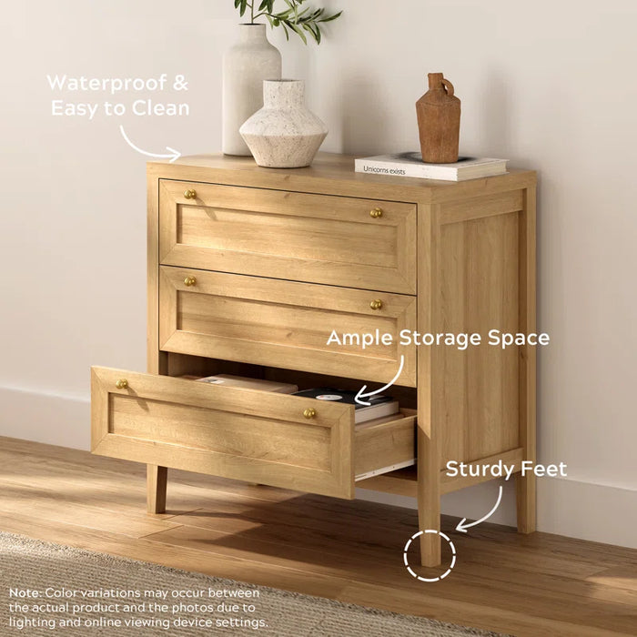 3 Drawer Dresser,Wide Chest of Drawers