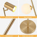 Gold Brass Brushed Floor Lamp, 3-Color Dimmable Bulb, 63" Tall