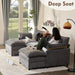 108 Inch U Shaped UltraModular Sofa SlateChenilleFabric