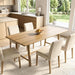 69" Dining Table for 4-6, Wood Kitchen Table with Solid Wood Legs, Modern Farmhouse Dining Furniture for Dining Room, Living Room & Home Office, Natural Finish