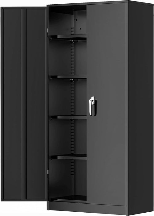72InchTall GreenVelly Locking Cabinet Metal Storage
