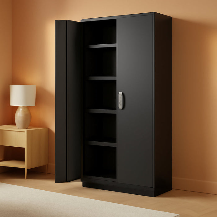 72InchTall GreenVelly Locking Cabinet Metal Storage