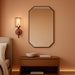 Bronze Octagon Bathroom Mirror, 24X36 Inch Stainless Steel Metal Frame, Anti-Rust, Shatterproof HD Glass, Wall Mounted for Bathroom, Bedroom, Living Room