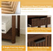 Fluted Wood Console Table with 3 Drawers, Boho Narrow behind Couch Entryway Table with Open Storage Shelf, Modern Sofa Table for Living Room, Foyer and Hallway (Dark Walnut)