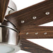Ceiling Fans Xerxes Modern 62 Inch Ceiling Fan with Light, Remote Control Fan, LED Indoor Fan with 8 Blades, French Oak and Gray Oak Blade Finish Options, Brushed Nickel (50608-01)