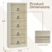 5-Tier Standard Bookshelf, Adjustable Shelves, 72.5"
