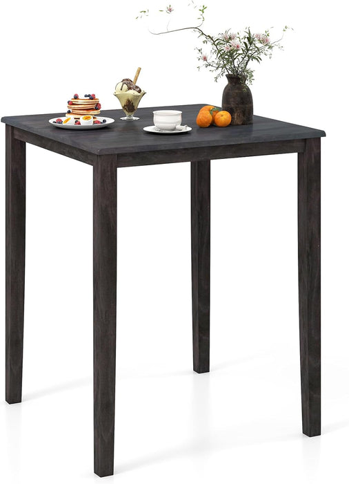 Graphite Square Dining Table Contemporary Solid Wood