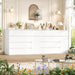 White Dresser, Dresser for Bedroom, Wide Chest of Drawers