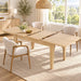 63"-83" Extendable Dining Table for 6-8 People, Natural Oak