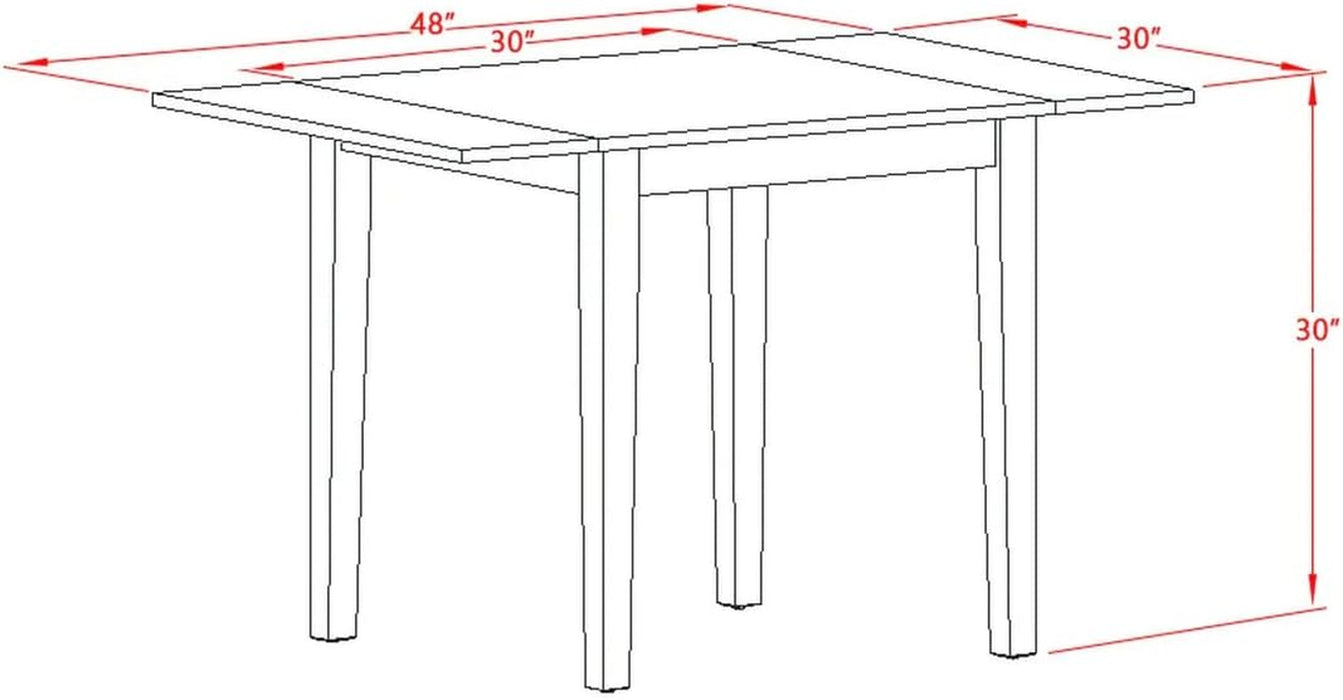 NDT-OAK-T Norden Dining Table - a Rectangle Wooden Table Top with Dropleaf & Stylish Legs, 30X48 Inch, Oak
