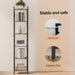 Rustic Brown IndustrialGrade Narrow Six Tier Bookcase