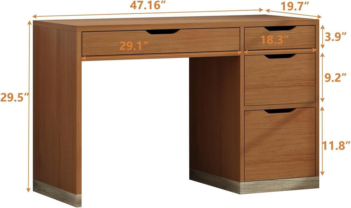 Espresso FortyEightInch Desk For Small Home Office