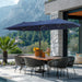 13Ft Rectangle Patio Umbrella, Double Sided Outdoor Table Umbrella with Crank & 1.5" Pole, Large Market Umbrella for Poolside Garden Deck Backyard, Navy Blue