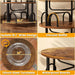 6 Tier Rotating Bookshelf Tower, Revolving Bookcase, 360° round Spinning Book Shelf, Narrow Swivel Bookshelves Vertical Turning Corner Bookshelf Organizer for Small Space, Rustic Brown
