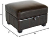 s Dark Brown Benvolio Leather Storage Ottoman