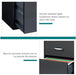 3 Drawers 27.32" Vertical Charcoal Metal Filing Cabinet Lockable Pre-Assembled Stationary Letter Size for Home, Office