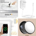 Makeup Vanity Mirror with Lights 32" X 24" Large LED Makeup Mirror, Light up Mirror with 10X Magnification and USB Charging Port, with Dimmable 3 Modes, Touch Screen Control round White