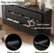55" Wide Modern Curved 6 Drawer Dresser，Black