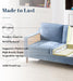 80 Inches Brilliant SkyBlue Chenille Sofa Reinforced