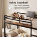 IndustrialGrade Black Metal Twin Bunk Bed Guardrails
