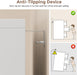 53" Wide 6 Drawer Dresser for Bedroom, Modern Simple Wood Dresser Chest of Drawers Closet Store Organizer for Living Room, Hallway (White, 15.4" D X 53.1" W X 30.9" H (6 Drawers))