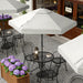 CROWN SHADES 9 Ft Patio Umbrella with Auto-Tilt & Olefin Fabric - Patented 90° Edge Connection Wind Resistant, Outdoor Umbrella for Table, Pool, Beach, Effortless Crank System