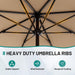 9FT Outdoor Patio Umbrella with Tilt and Crank, Beige