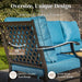 5-Piece Metal Outdoor Conversation Set, 7 Seats