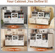 White FarmhouseStyle Locking File Cabinet Legal A4