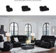 Signature Design by Ashley Higgesbee Contemporary Reclining Loveseat with Console, USB Charging Port, Storage and 2 Cup Holders, Black