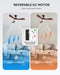 Contemporary 42 Inch Black Wooden Ceiling Fan Remote