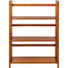 3-Shelf Folding Stackable Bookcase (27.5" Wide)-Honey Oak