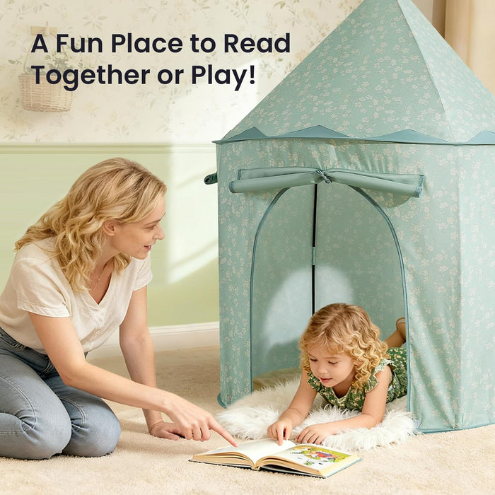 Kids Play Tent – Cute Greentent for Kids Indoor, Portable Toddler Tent for Girls & Boys, Fun Playhouse Toy for Imaginative Play, Perfect Toys Gifts for 2 Year Old Girl & Boy