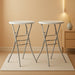Cocktail Table 28In Folding round High Top Indoor Outdoor with Removable Legs, Tall Bistro Foldable Bar Height Table for Parties, Patio, Backyard, Dining, Wedding, White- 2PCS
