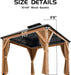 10X10 Durable Weatherproof Wooden Gazebo Hardtop Roof