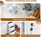 Forty Seven Inch BrilliantWhiteFinish Rolling File Cabinet