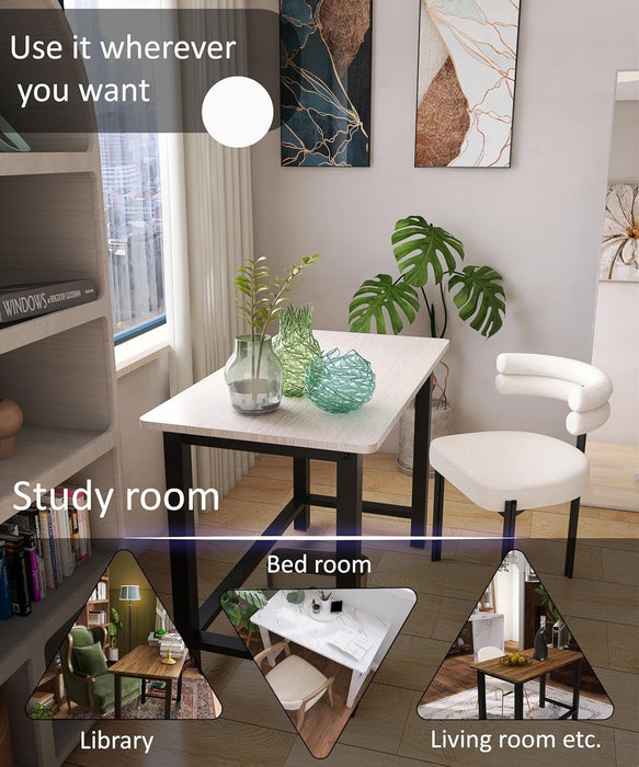 43'' Home Office Desk Modern Computer Desk 43.3X 23.6X29.5 Inches PC Table with Thicken Frame Industrial Style Sturdy Metal Frame Furniture for Writing Gaming Black+Black - ShipItFurniture