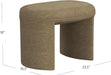 Quinn Modern Ottoman| Home Décor|Ottoman for Living Room & Bedroom - Mocha Velvet