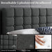 King Size Upholstered Tufted Bed Frame with Headboard