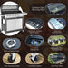 6-Burner Propane Gas BBQ Grill with Side Burner & Porcelain-Enameled Cast Iron Grates, Stainless Steel Barbecue Grills Outdoor Cooking for Outside, 665 SQ.IN. Cooking Area, 65,800BTU