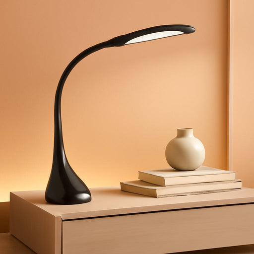 Creative Curves LED Desk Lamp with Adjustable Neck - 4 Dimmable Brightness Settings with Energy Efficient Natural Daylight Leds for Home Office, Computer Desk, & Dorms